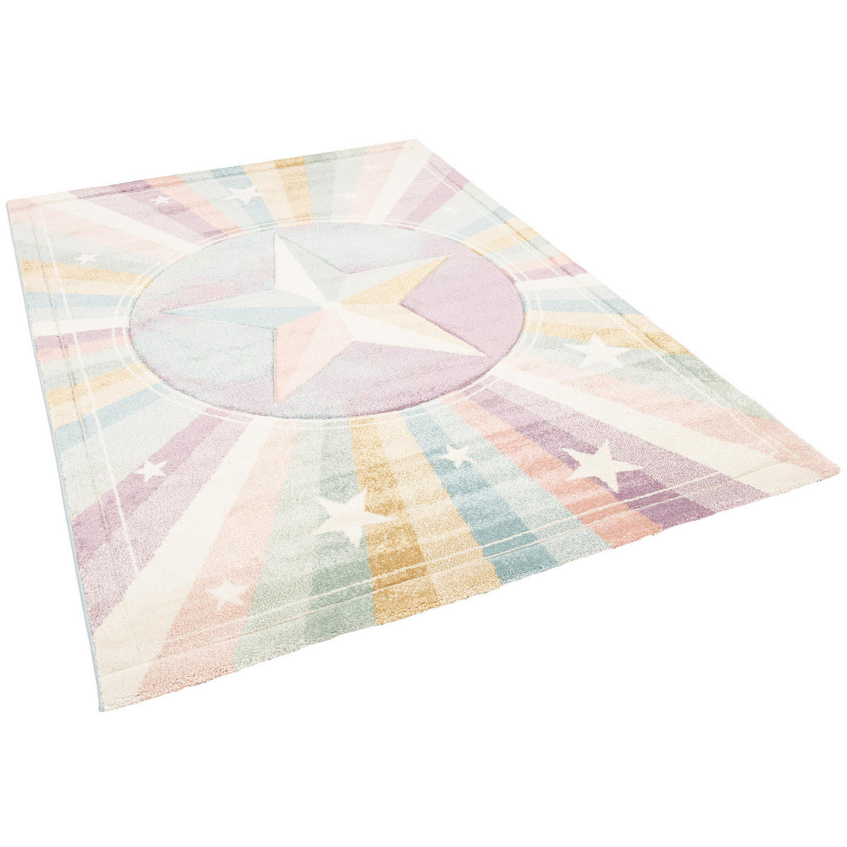 KINDER TEPPICH MAUI KIDS RAINBOW STAR - Multicolor, Textil (120/170cm) - Pergamon