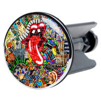 WASCHBECKENSTÖPSEL Graffiti - Multicolor, Kunststoff/Metall (4/7/7cm) - Sanilo