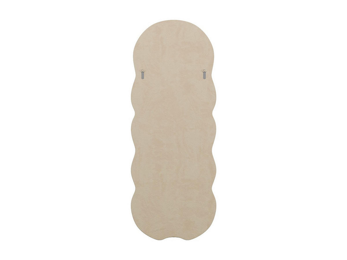 WANDSPIEGEL - 60 cm x 3 cm - Samt - Beige - LINOA - Beige, Holz/Textil (60/160/3cm) - Vente-Unique