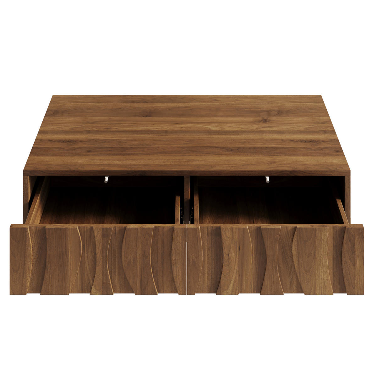 KLUBSKA miza, 105/55/41 cm, MDF in iverna plošča v naravni barvi z 2 predaloma - naravne barve, leseni material (105/55/41cm) - BEAOK