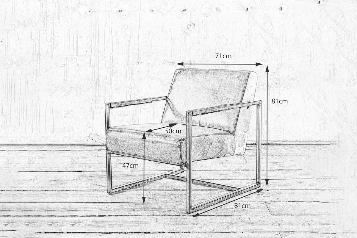 SESSEL LIANO Braun Leder - Braun, Leder (71/81/81cm) - KAWOLA
