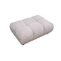 HOCKERBANK VIVIEN Silber Cord - Silberfarben, Textil (108/41/73cm) - KAWOLA