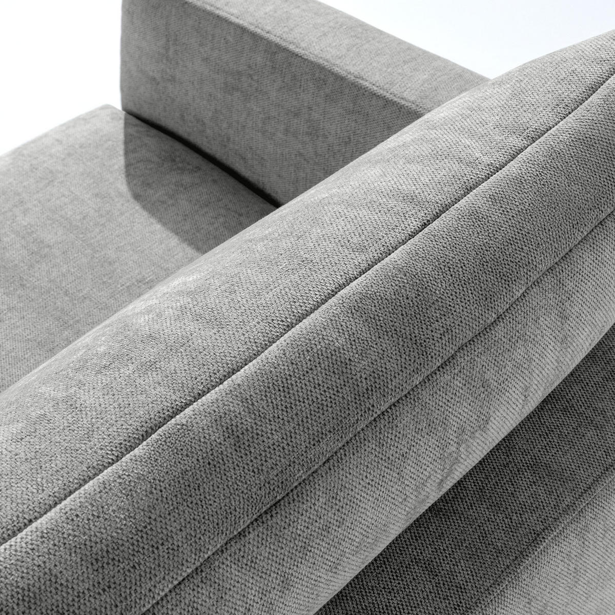 SOFA LUMO, 3-Sitzer, Grau - Schwarz/Grau, Holz/Holzwerkstoff (198/90/95cm) - KONSIMO®