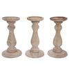 KERZENSTÄNDER 3ER-SET Beige - Beige, Holz (12/24/12cm) - MCW