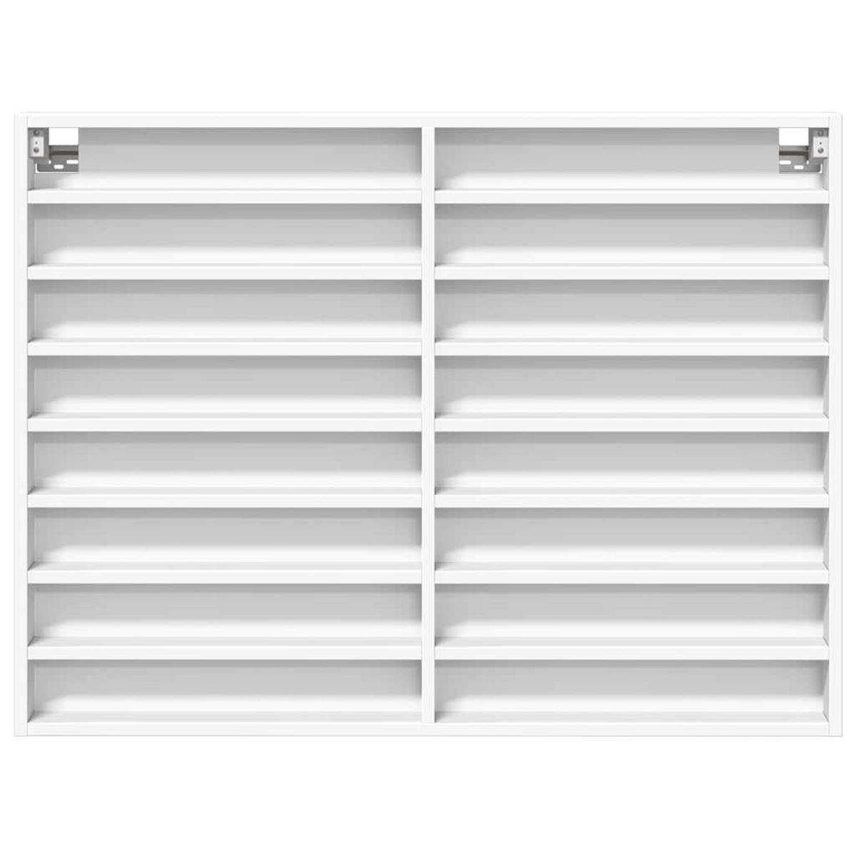 VITRINENSCHRANK Weiss 100/8,5/75 Cm Holzwerkstoff - Weiß, Holzwerkstoff (8.5/75/100cm) - vidaXL
