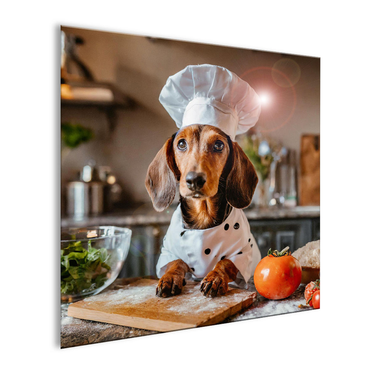 GLASBILD 30x30 cm Küche lustig - Braun, Glas (30/30cm) - artissimo