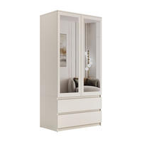 SCHRANK HANA SS-90 mit Spiegel Kaschmir - Kaschmir, Holzwerkstoff (90/180/50cm) - Lookway