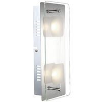 LED WANDLEUCHTE Metall Chrom Silber - Silberfarben, Glas (12/6.2/28cm) - Globo Lighting