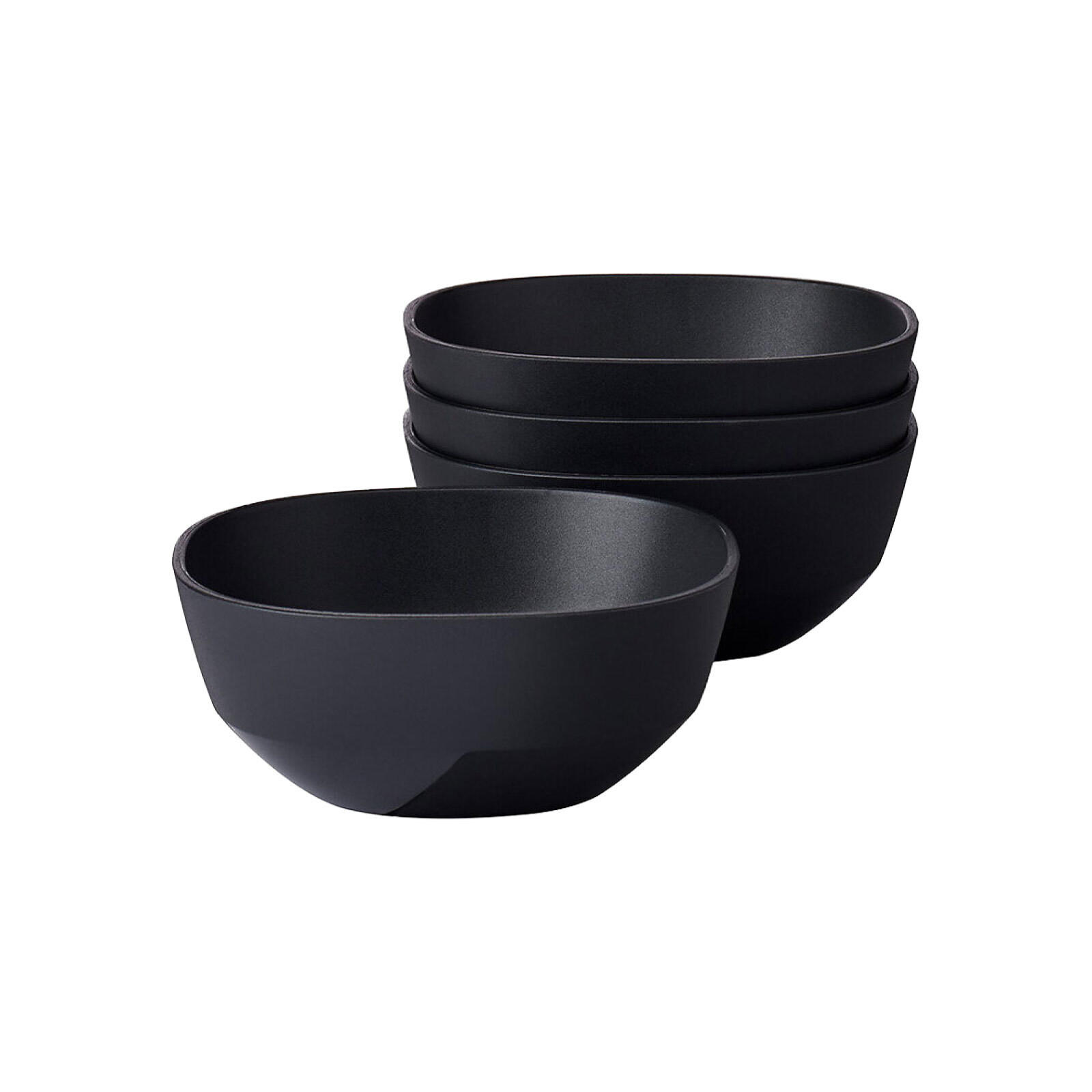 SCHALEN Silueta Nordic Black 250 ml 4er Set - Schwarz, Kunststoff (11cm) - Mepal