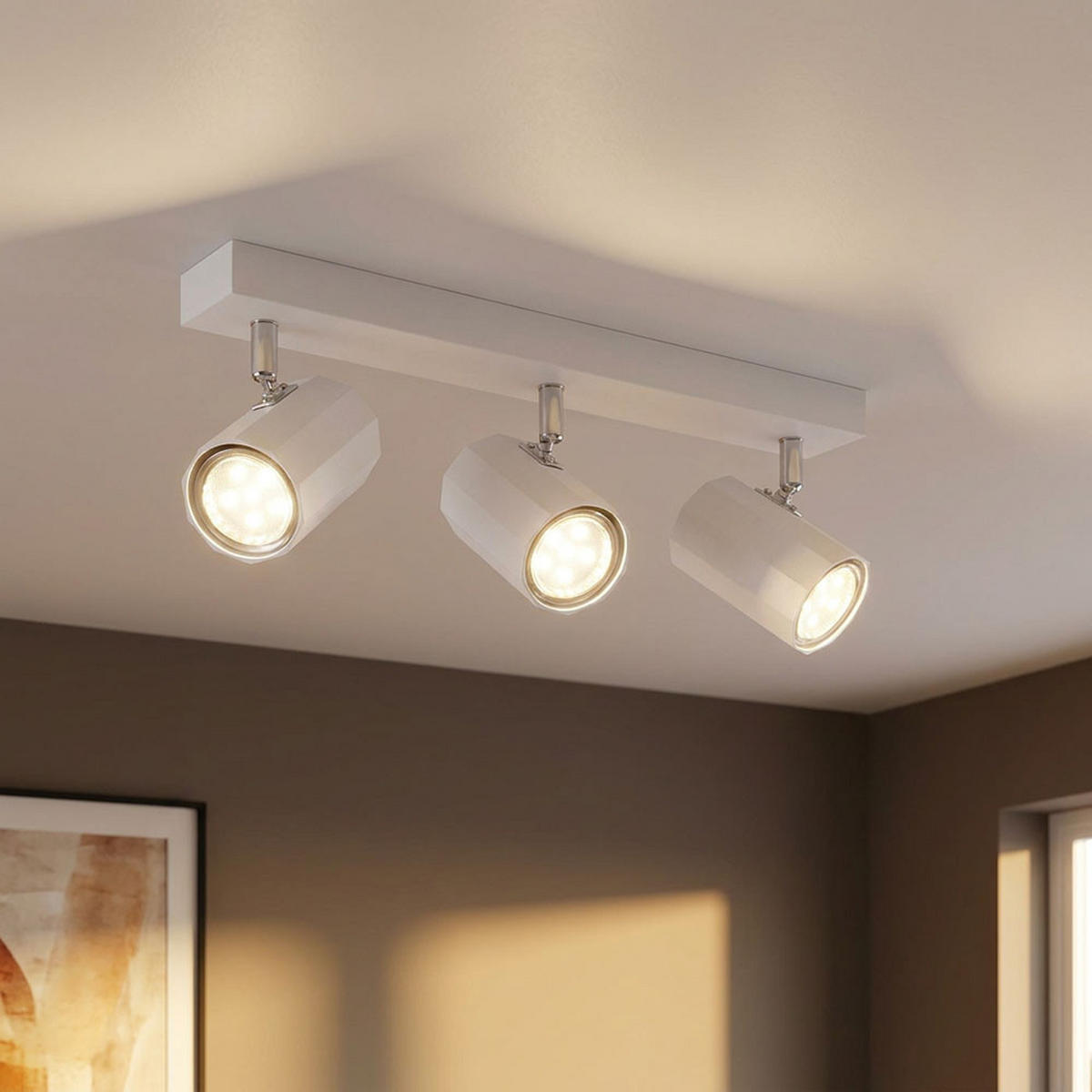 LED DECKENLEUCHTE James Weiß - Weiß, Metall (39/14.5/6cm) - Globo Lighting