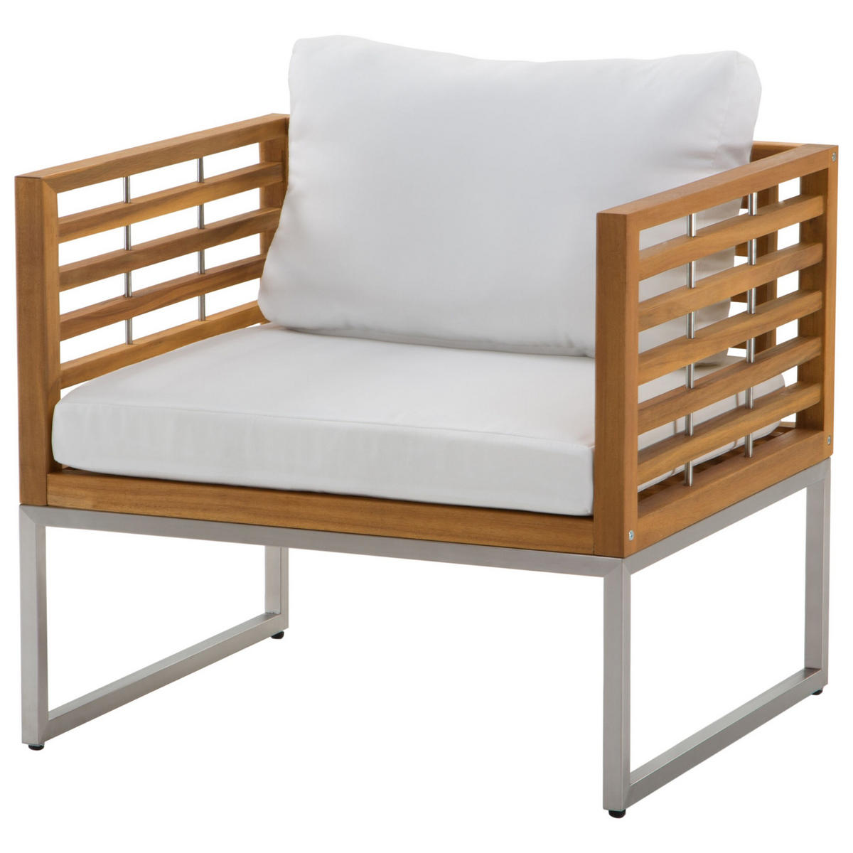 LOUNGE-SET 4-sitzer Akazienholz Hellbraun Bermuda - Hellbraun, Holz - Beliani