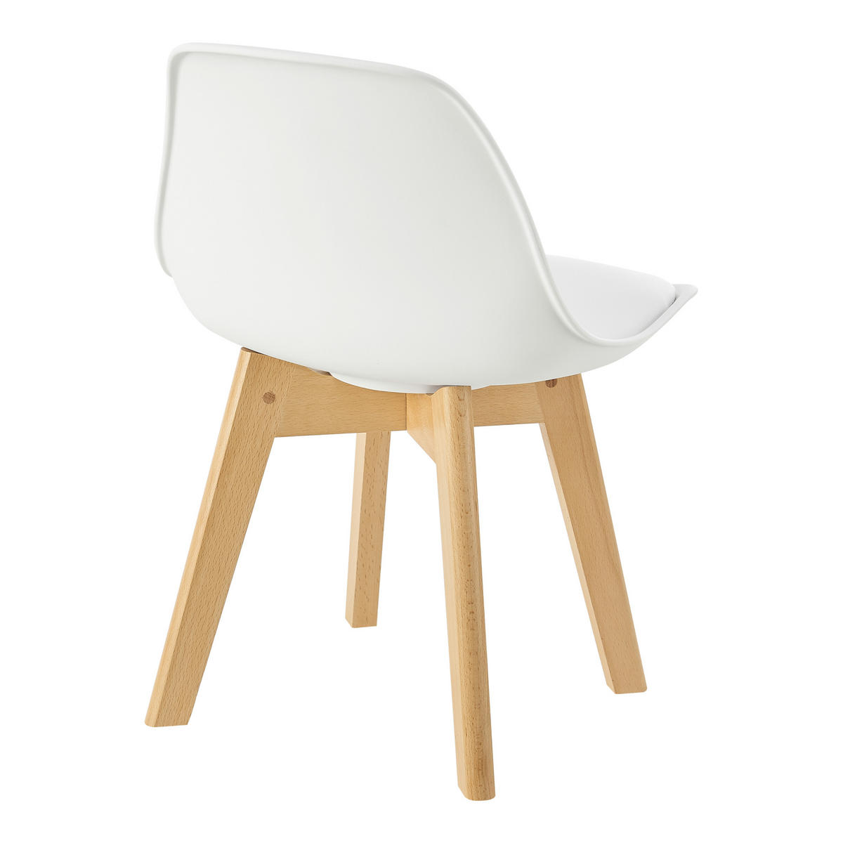 KINDERSTUHL Elvdal - Naturfarben/Weiß, Holz/Kunststoff (38/56/33cm) - [en.casa]