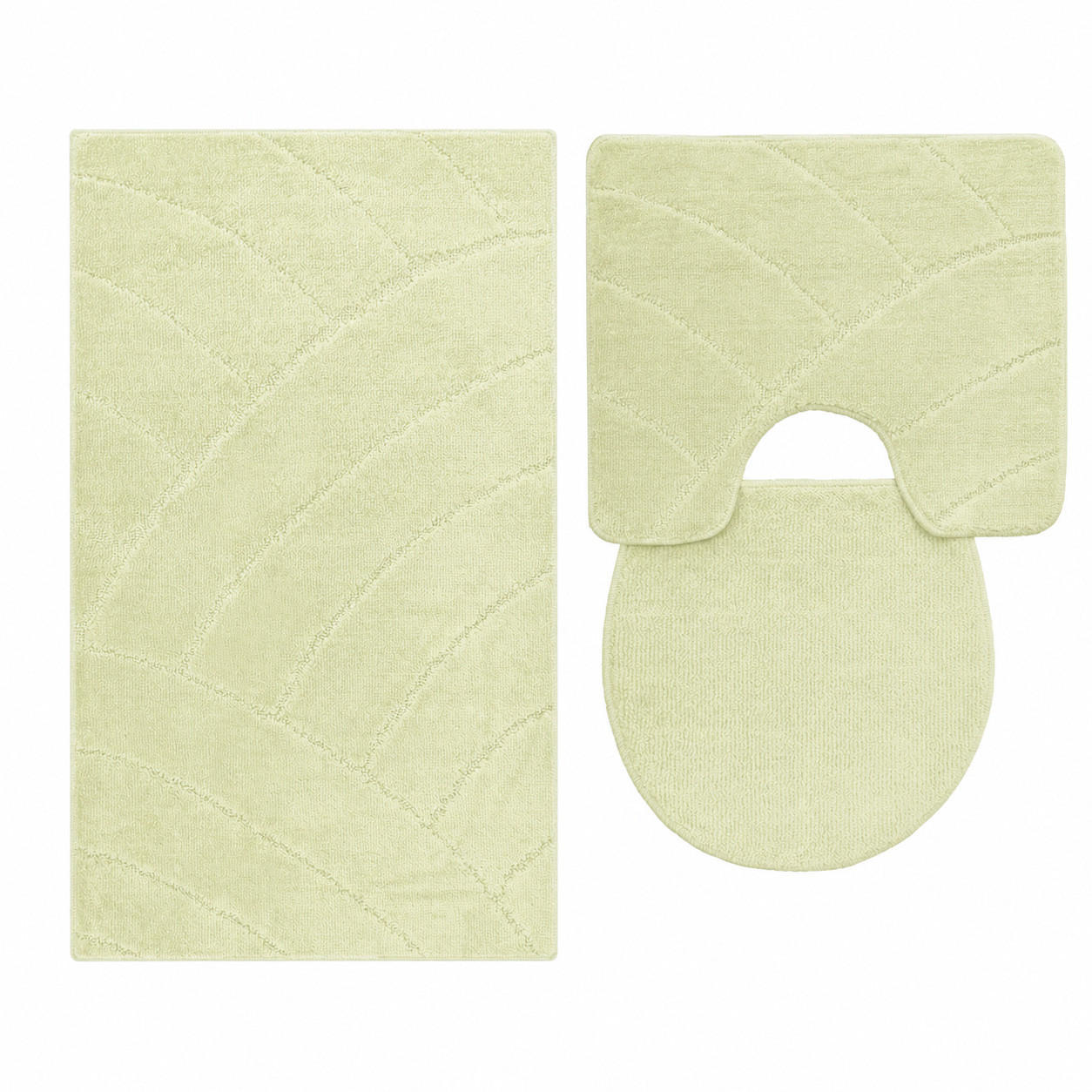 BADEMATTE Set 3 tlg CREME - Creme, Textil (60/100cm) - ROLFNERS