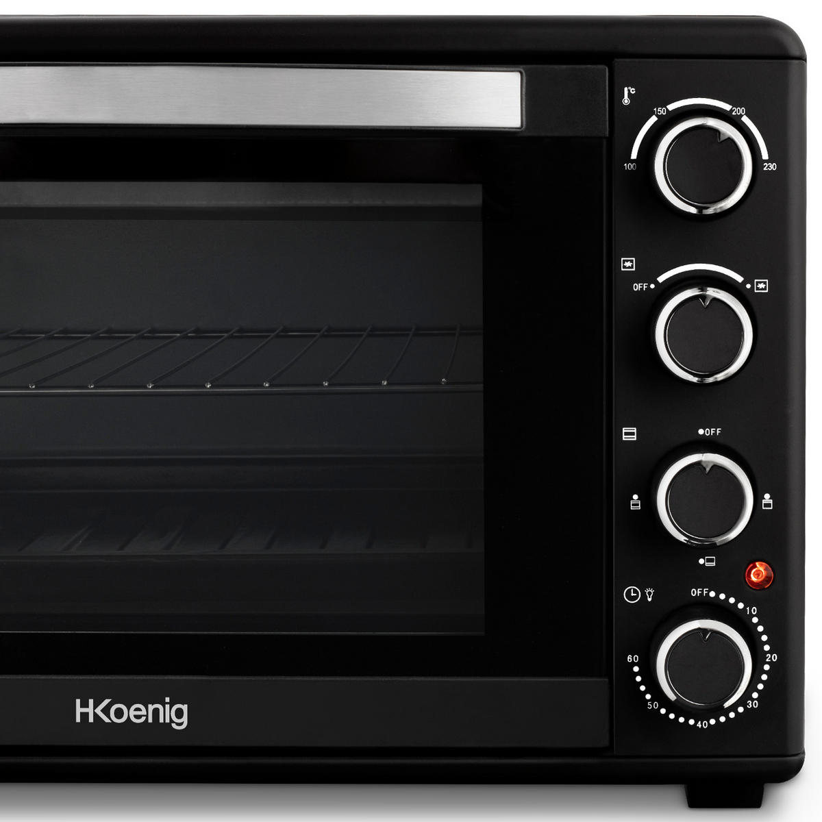MINI-BACKOFEN FO45 Schwarz - Schwarz, Metall (55.8/35/45.5cm) - HKoenig