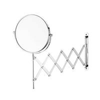 KOSMETIKSPIEGEL – silber – 5-fache Vergrößerung – 20 cm Durchmesser - Silberfarben, Kunststoff (28.5/42.5/6.5cm)