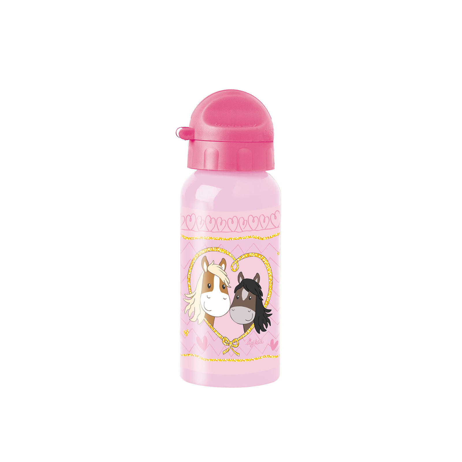 EDELSTAHL-TRINKFLASCHE Pony Love 400 ml - Rosa, Kunststoff (0.4L) - Sigikid