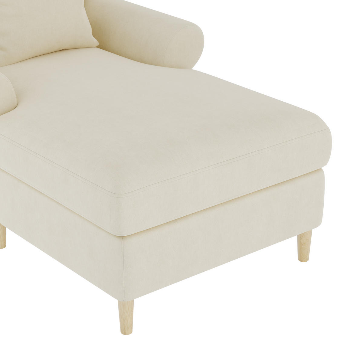RELAXSESSEL 133x87x90 mit Liegefunktion, Samt, beige - Beige, Textil (87/90/133cm) - Luhomfu