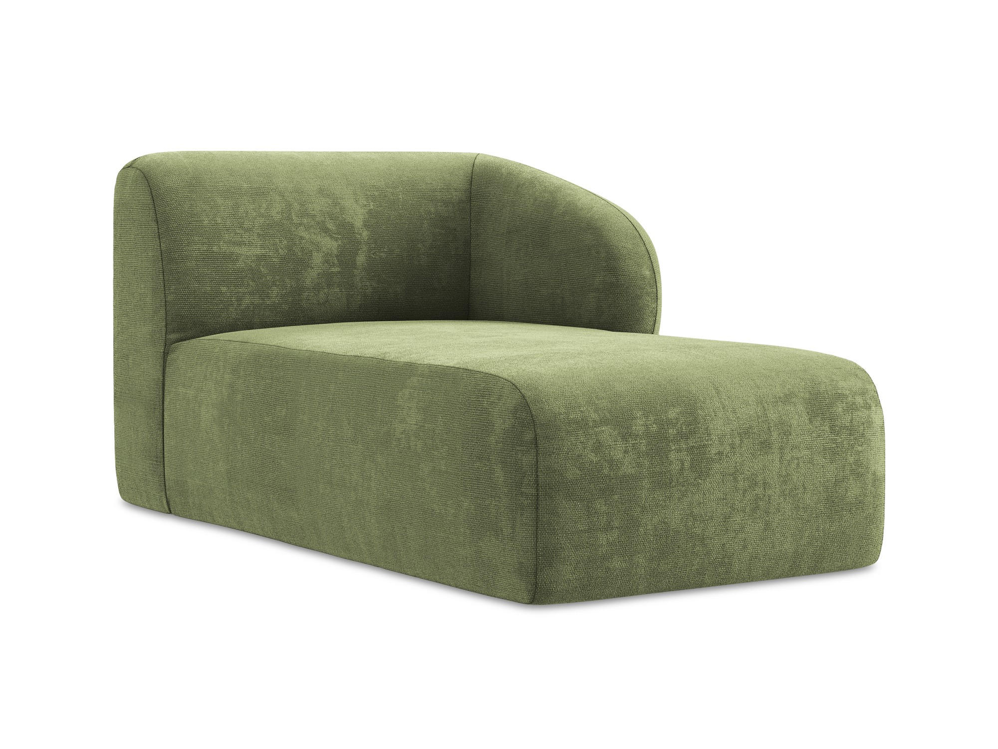 SOFAELEMENT Rechts Chenille Stoff Grün - Schwarz/Grün, Holzwerkstoff/Kunststoff (91/75/166cm) - Makamii