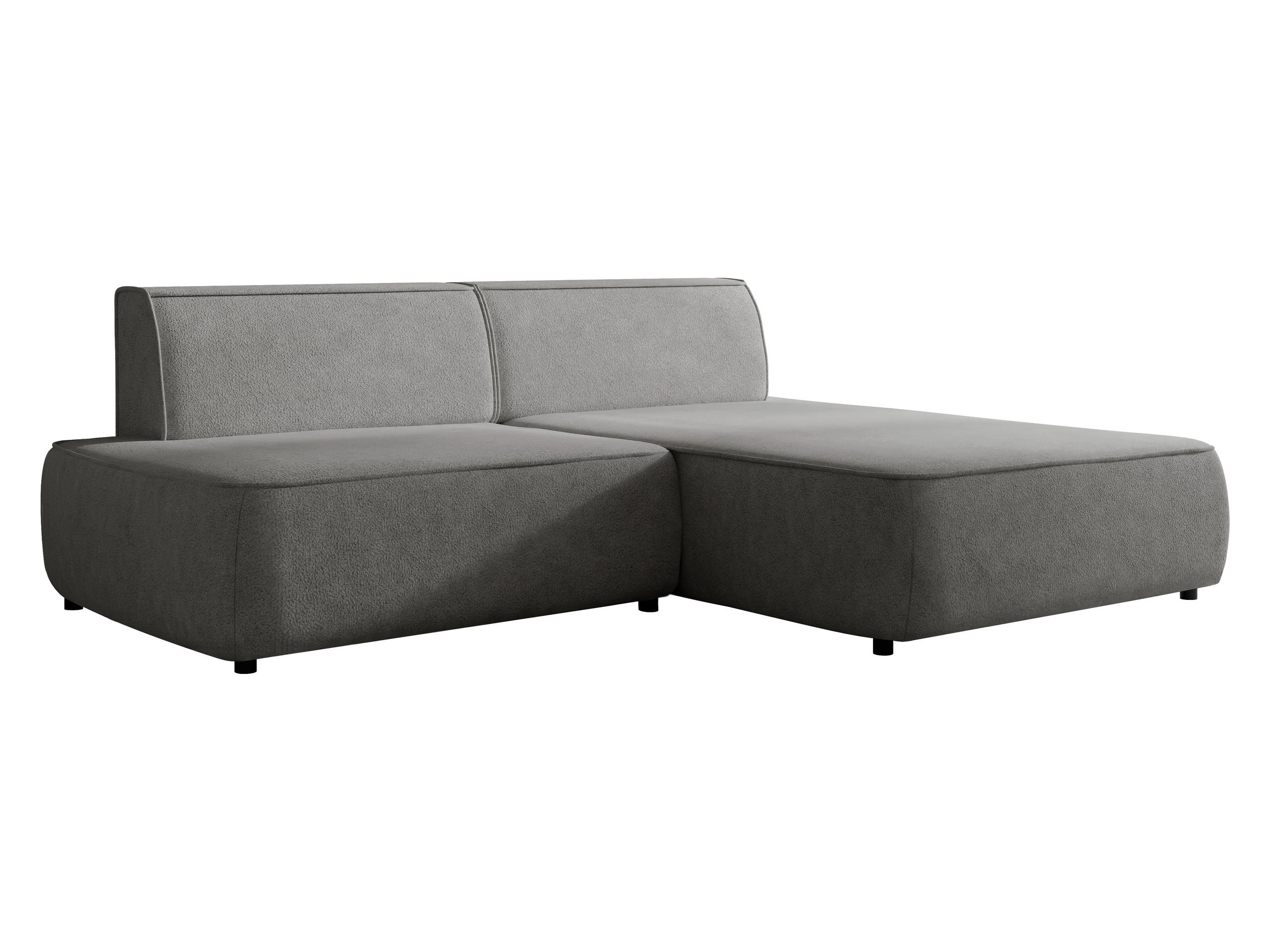 ECKSOFA Zuno, Seite: Rechts - Anthrazit/Schwarz, Holz/Kunststoff (254/162cm) - MIRJAN24