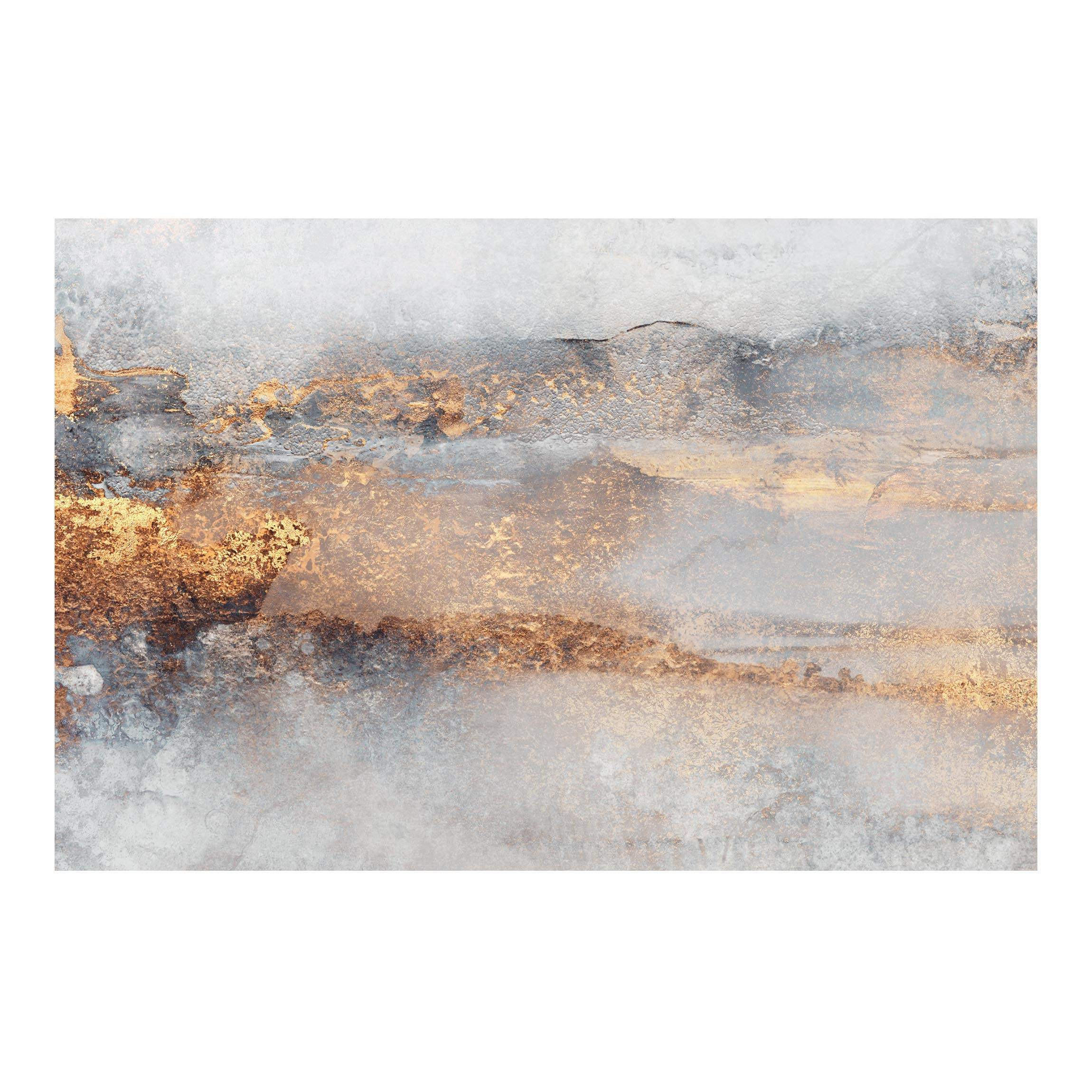 FOTOTAPETE Gold-Grauer Nebel 432/290 cm - Grau, Papier (432/290cm) - Bilderwelten