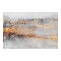 FOTOTAPETE Gold-Grauer Nebel 288/190 cm - Grau, Papier (288/190cm) - Bilderwelten