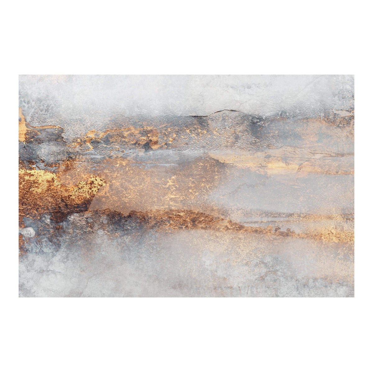 FOTOTAPETE Gold-Grauer Nebel 288/190 cm - Grau, Papier (288/190cm) - Bilderwelten