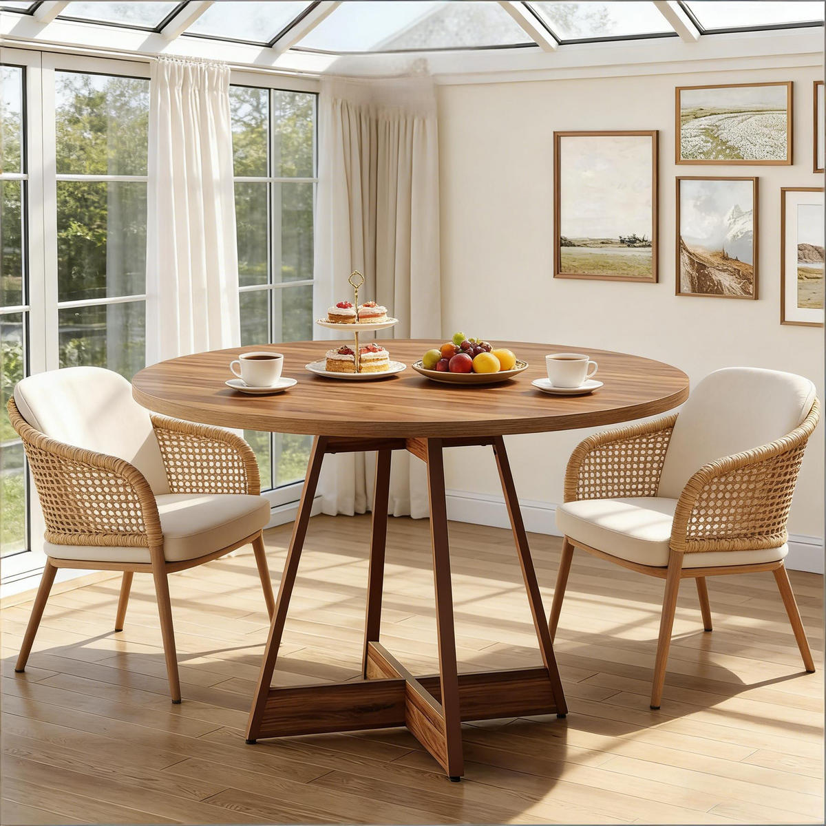 ESSTISCH Braun 100/100/75 cm - Braun, Holz (100/100/75cm) - PANGIVO