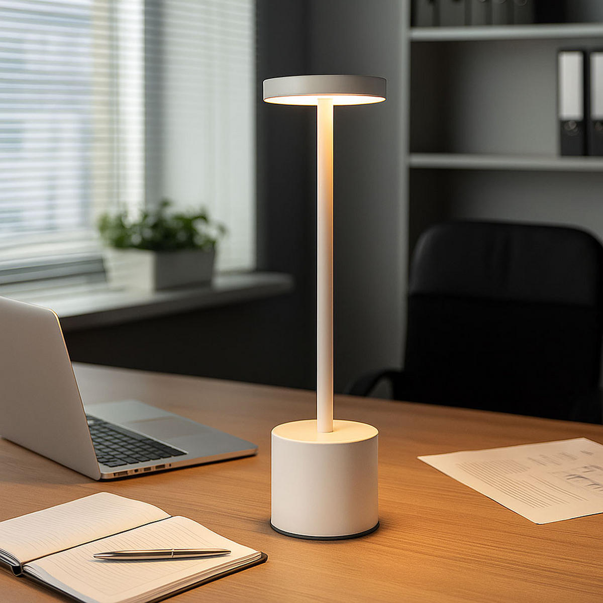 LED TISCHLAMPE POLINA Weiß - Weiß, Metall (8/8/34cm) - Globo Lighting