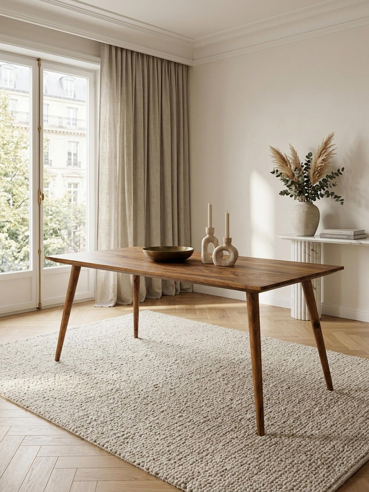 ESSTISCH Massivholz Braun Landhausstil Handgefertigt, Braun 180x80x76 cm - Braun, Holz (80/180/76cm) - KADIMA DESIGN