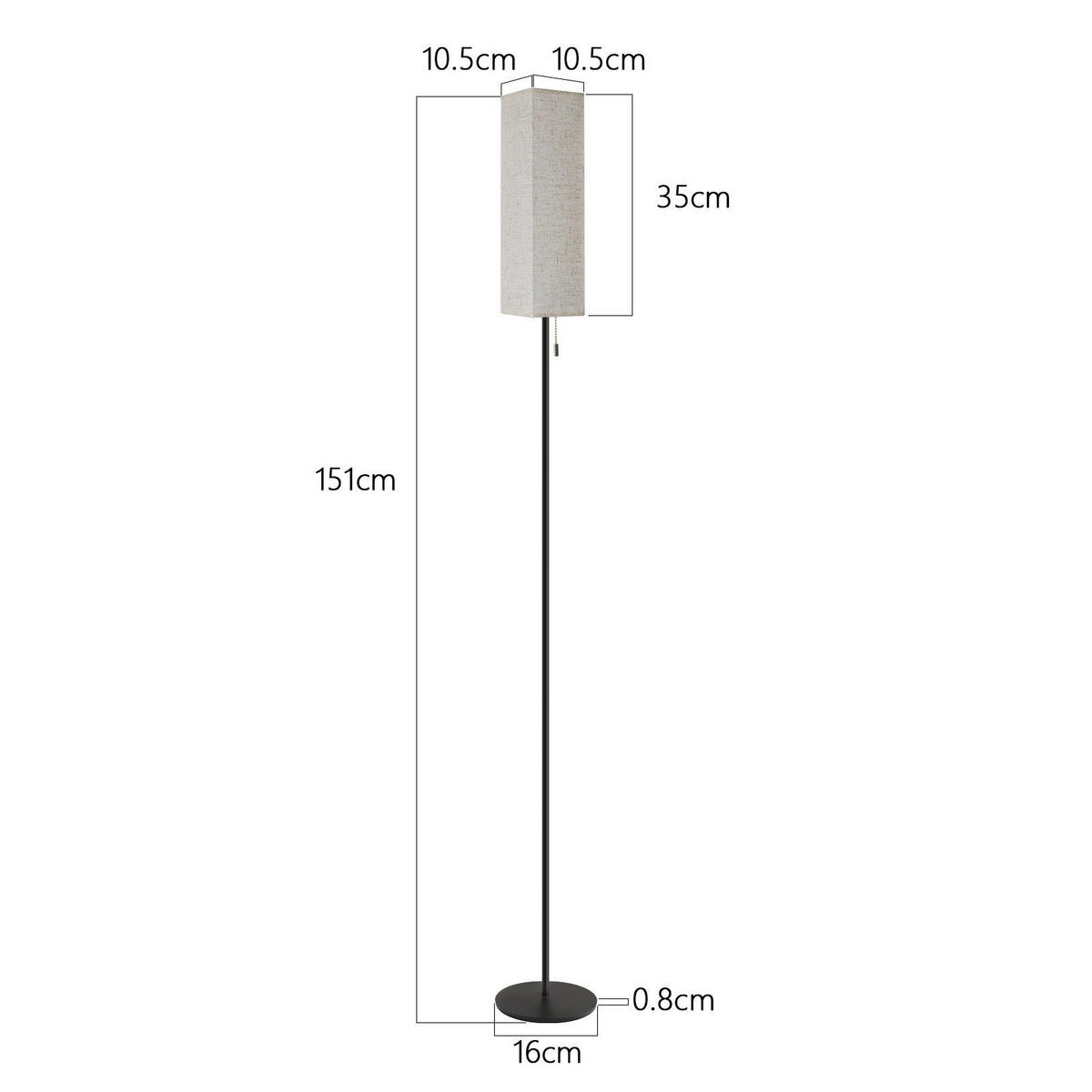 LED-STEHLAMPE Yallaly 151/16/10.5cm - Schwarz, Metall (151/16/10.5cm) - Nettlife