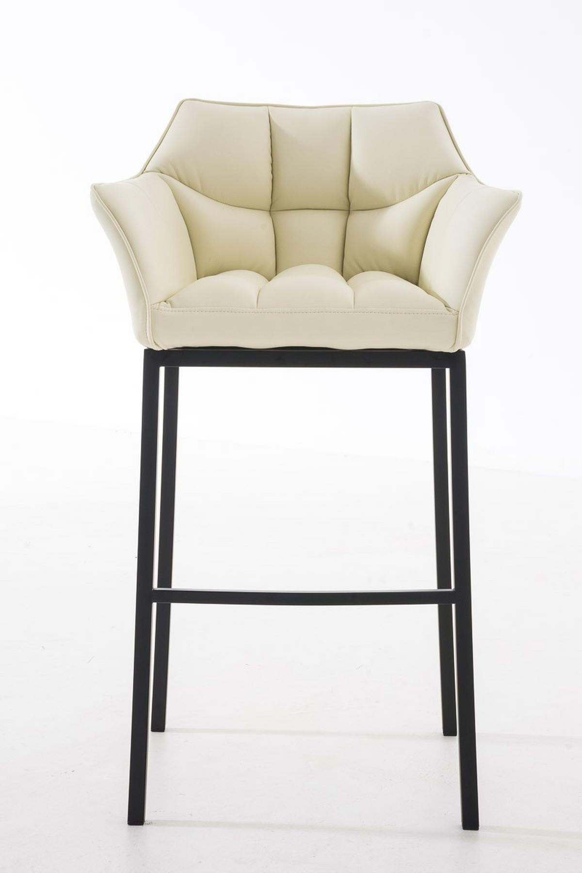 BARHOCKER Damaso 110x64x48 cm creme - Creme, Leder (64/110/48cm) - furnicato