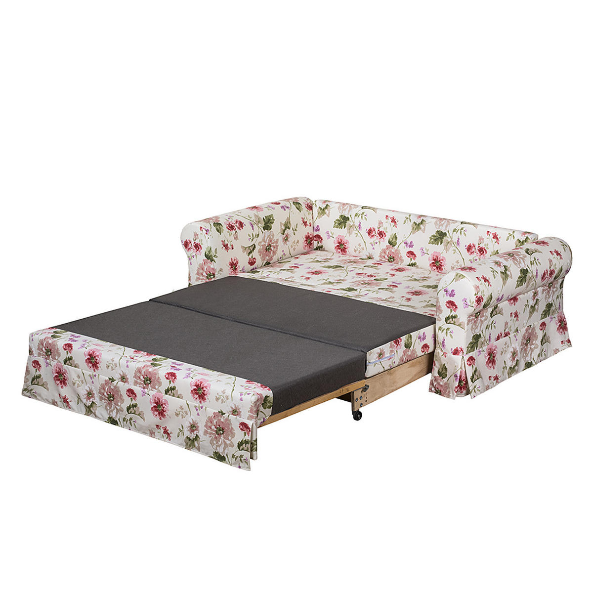 SCHLAFSOFA mit Husse - Rot/Creme, Textil (185/90/90cm) - home24