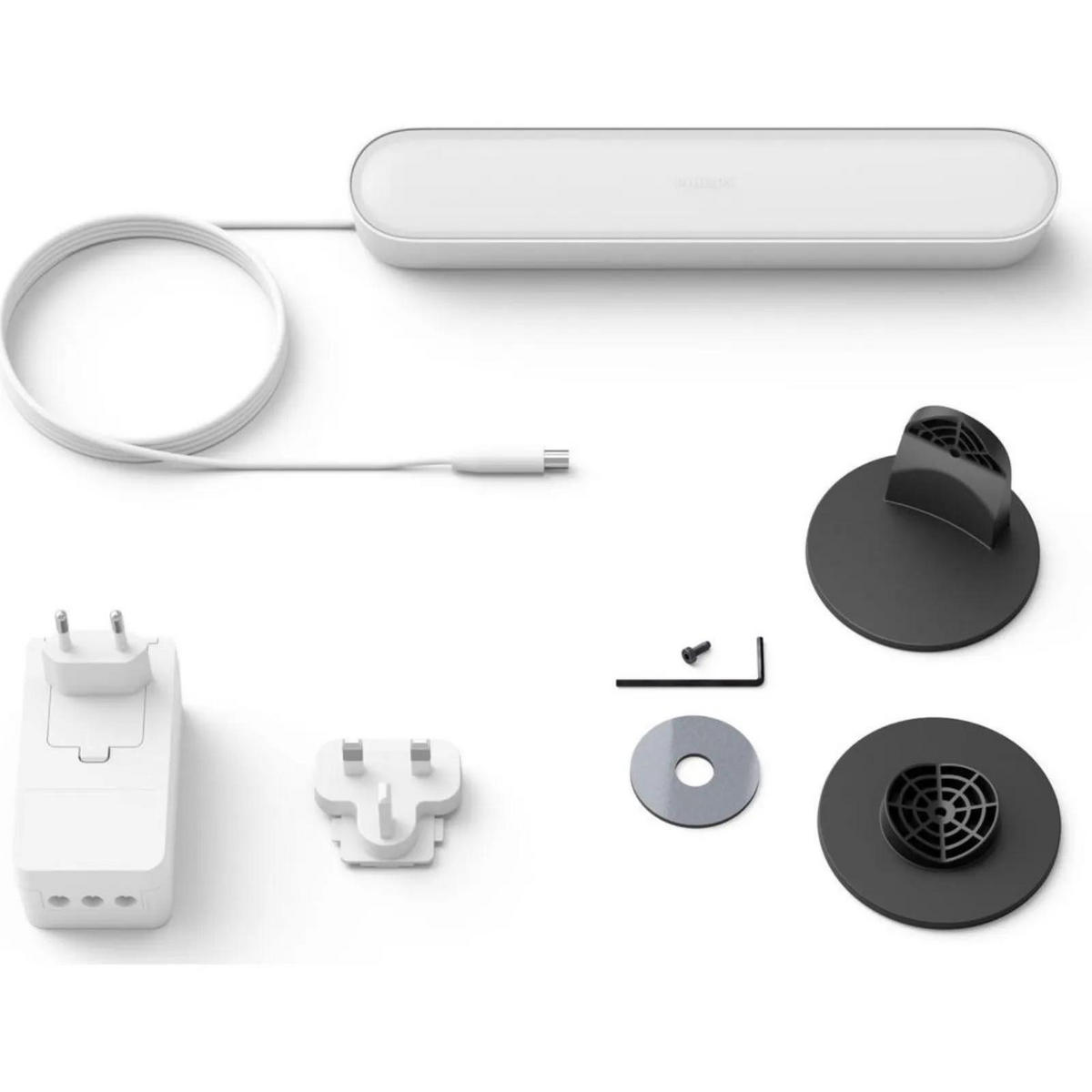 TISCHLEUCHTE Play Set Weiß - Schwarz/Weiß, Kunststoff (3.6/25.2/4.3cm) - Philips HUE