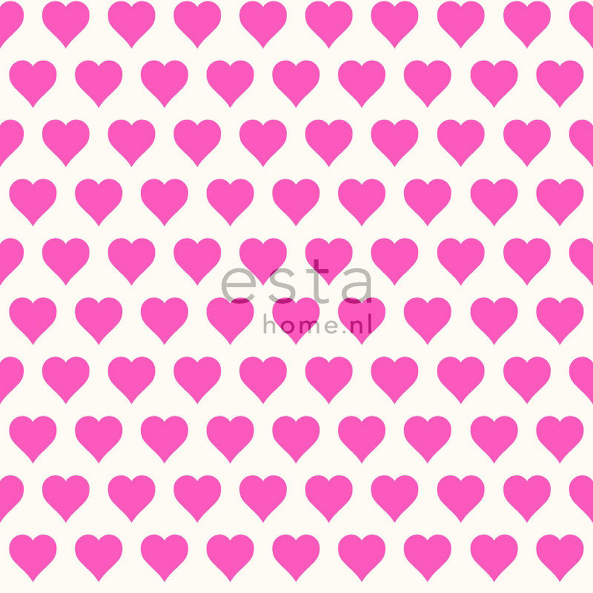 TAPETE Herzen 53 cm x 10.05 m - Pink, Papier (53/0.1cm) - ESTAhome
