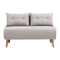 SCHLAFSOFA - 2 Personen - stoff - beige Valerio - Beige, Holz/Textil (120/74/74cm) - Vente-Unique