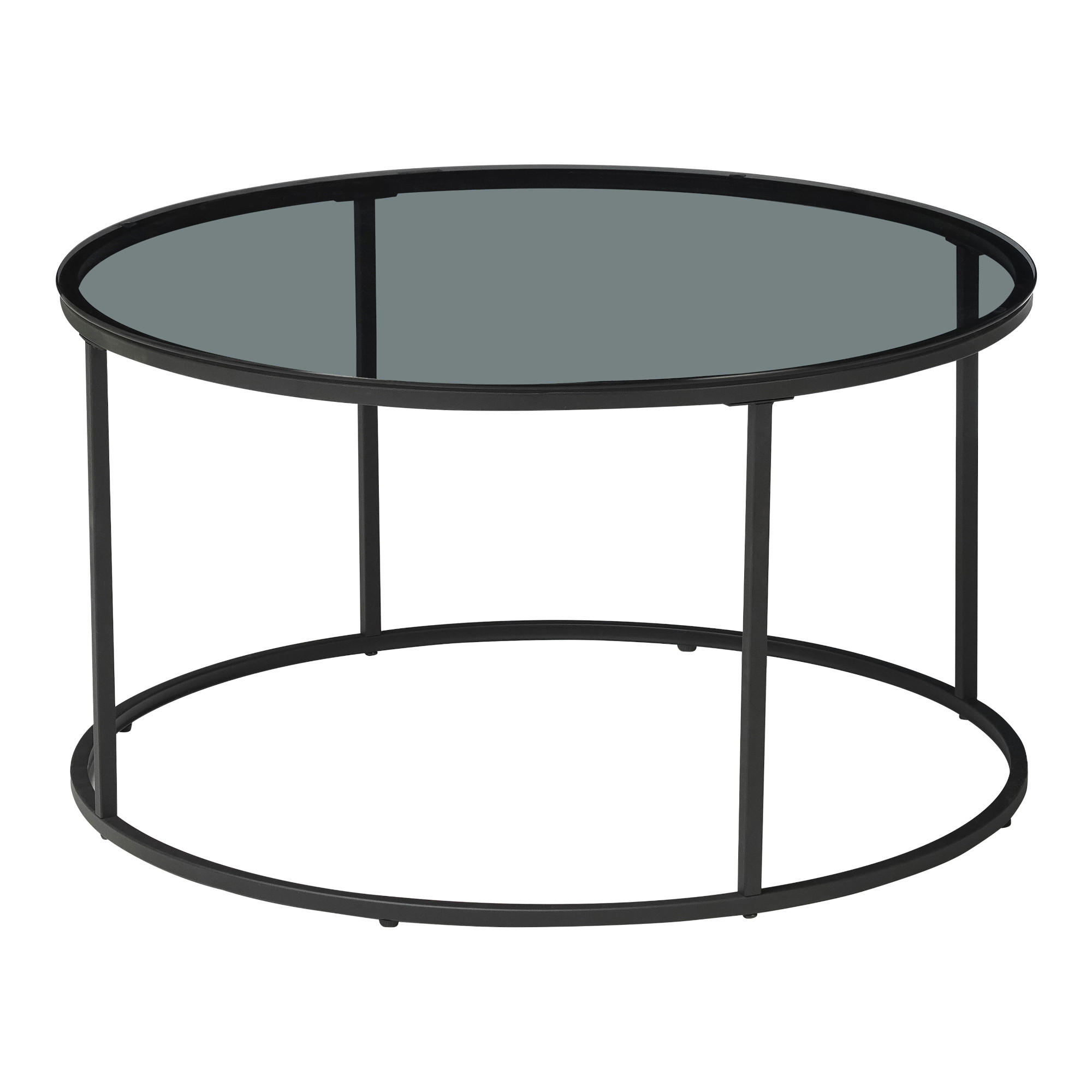 COUCHTISCH Kolari 45/80/80 cm - Schwarz, Metall (80/80/45cm) - [en.casa]