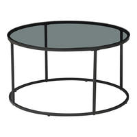 COUCHTISCH Kolari 45/80/80 cm - Schwarz, Metall (80/80/45cm) - [en.casa]