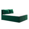 BOXBETT Egro - 180x200 - grün (Kronos 19, Velvet) - Schwarz/Grün, Holz/Holzwerkstoff (180/200cm) - Sofnet