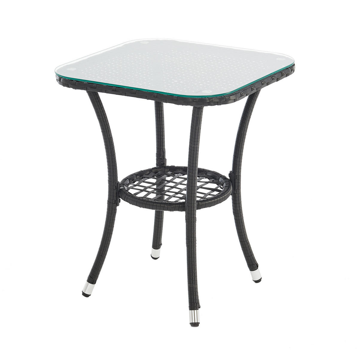 GARTENMÖBELSET BROOKLYN BISTRO Schwarz - Schwarz/Grau, Kunststoff - SVITA