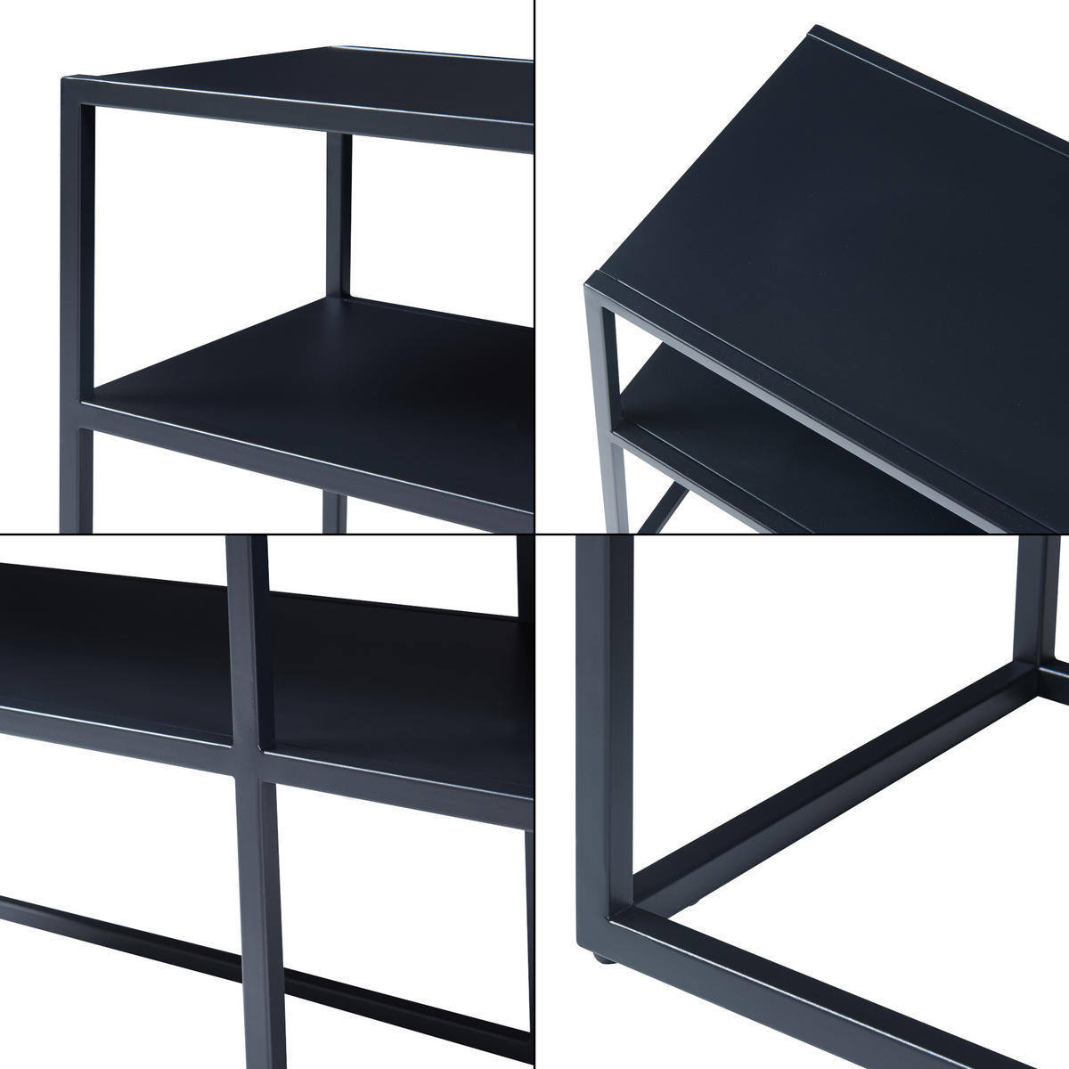 FERNSEHTISCH Solund - Schwarz, Metall (30/46/120cm) - [en.casa]
