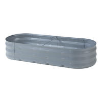 PFLANZBEET Alfedena - Anthrazit, Metall (129/25/50cm) - casa.pro