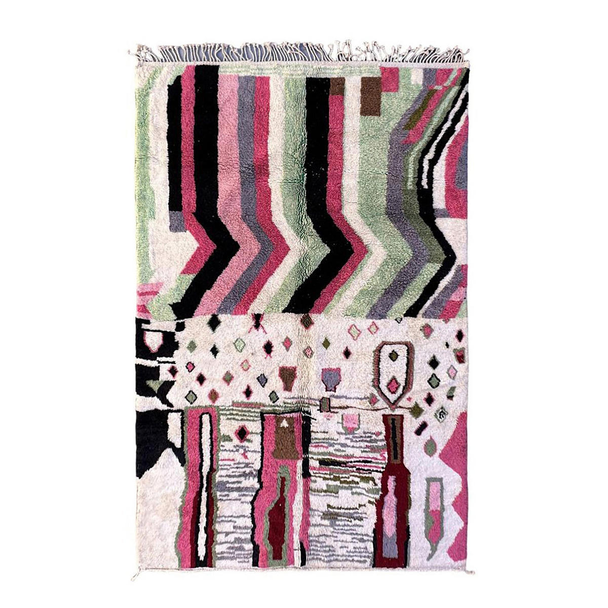 BERBERTEPPICH aus reiner Wolle 203x 292 cm - Multicolor, Naturmaterialien (203/292cm) - AFK Living