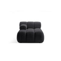 CHAISELONGUE links Bellis aus Boucle graphit - Graphitfarben, Textil (94/70/155cm) - Micadoni