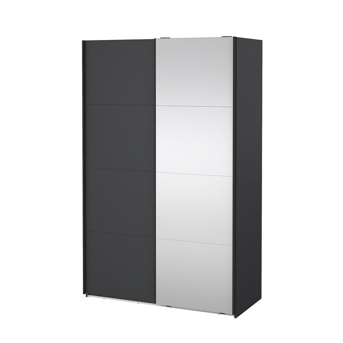 SCHIEBETÜRENSCHRANK, Bergamo, Grau, Holzwerkstoff, 139 x 67 x 221 cm - Grau, Holzwerkstoff (139/221/67cm) - ebuy24