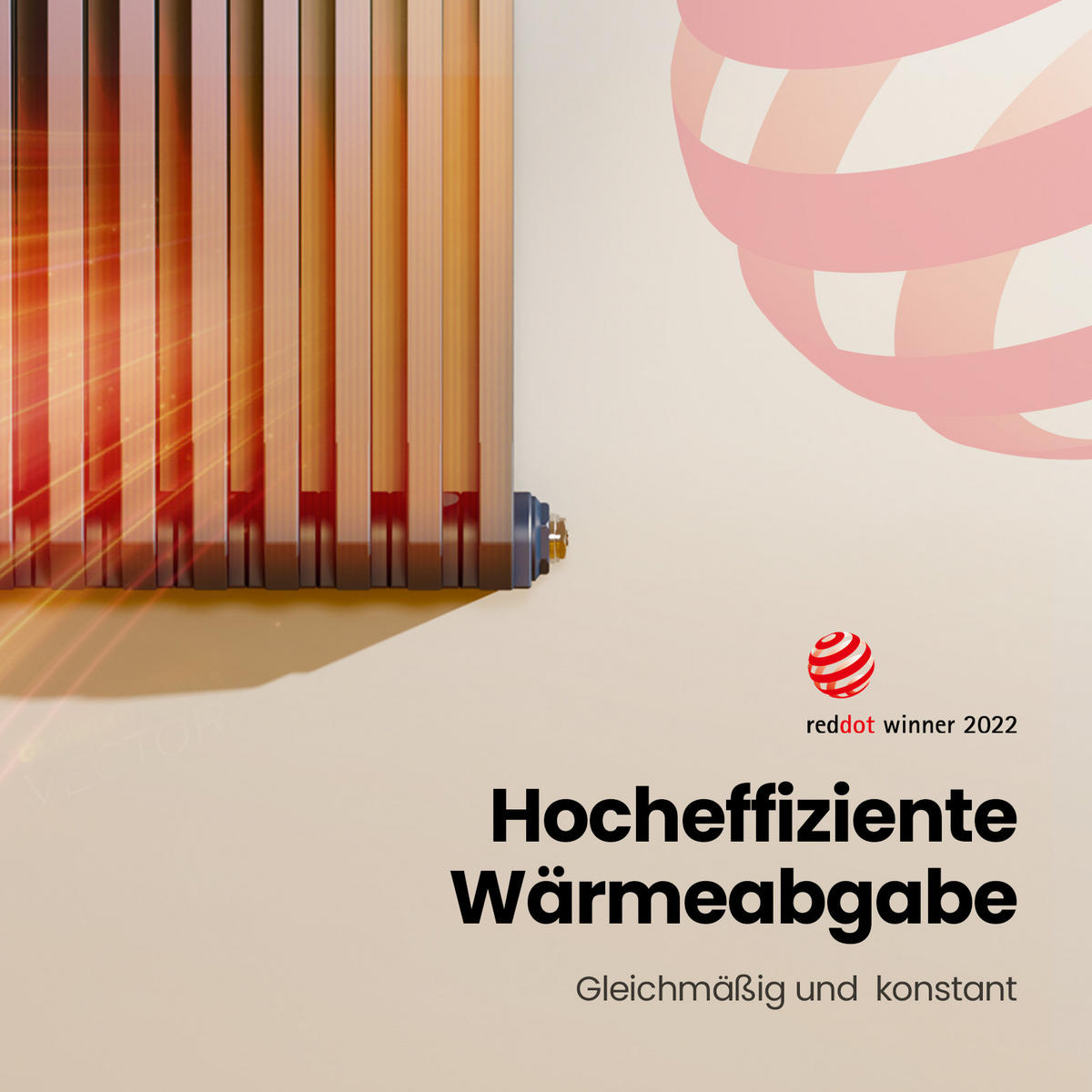 HEIZKÖRPER D-Profil Vertikal Mittelanschluss Anthrazit 60/84 cm - Anthrazit, Metall (84/60/10cm) - EMKE