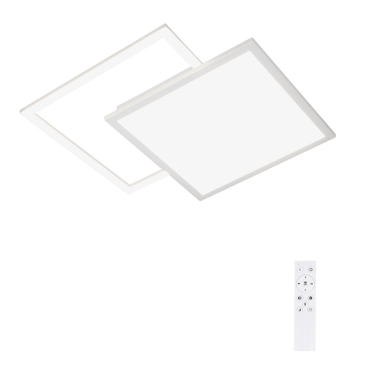 LED-DECKENLEUCHTE Carl 53/53/5 cm - Weiß, Metall (53/53/5cm) - Nettlife