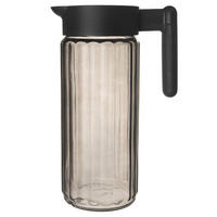 GLASKRUG mit Deckel 1,5 l - Graphitfarben, Glas (1.5L) - Orion 
