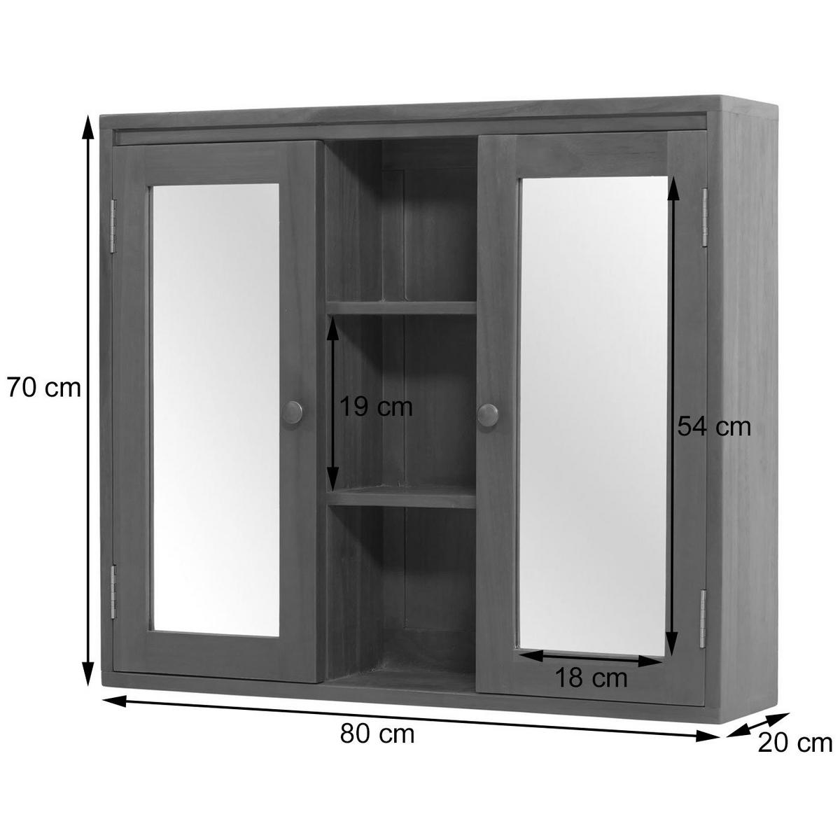 BADEZIMMER-SET Braun 5er-Set - Braun, Holz (180/180/140cm) - MCW