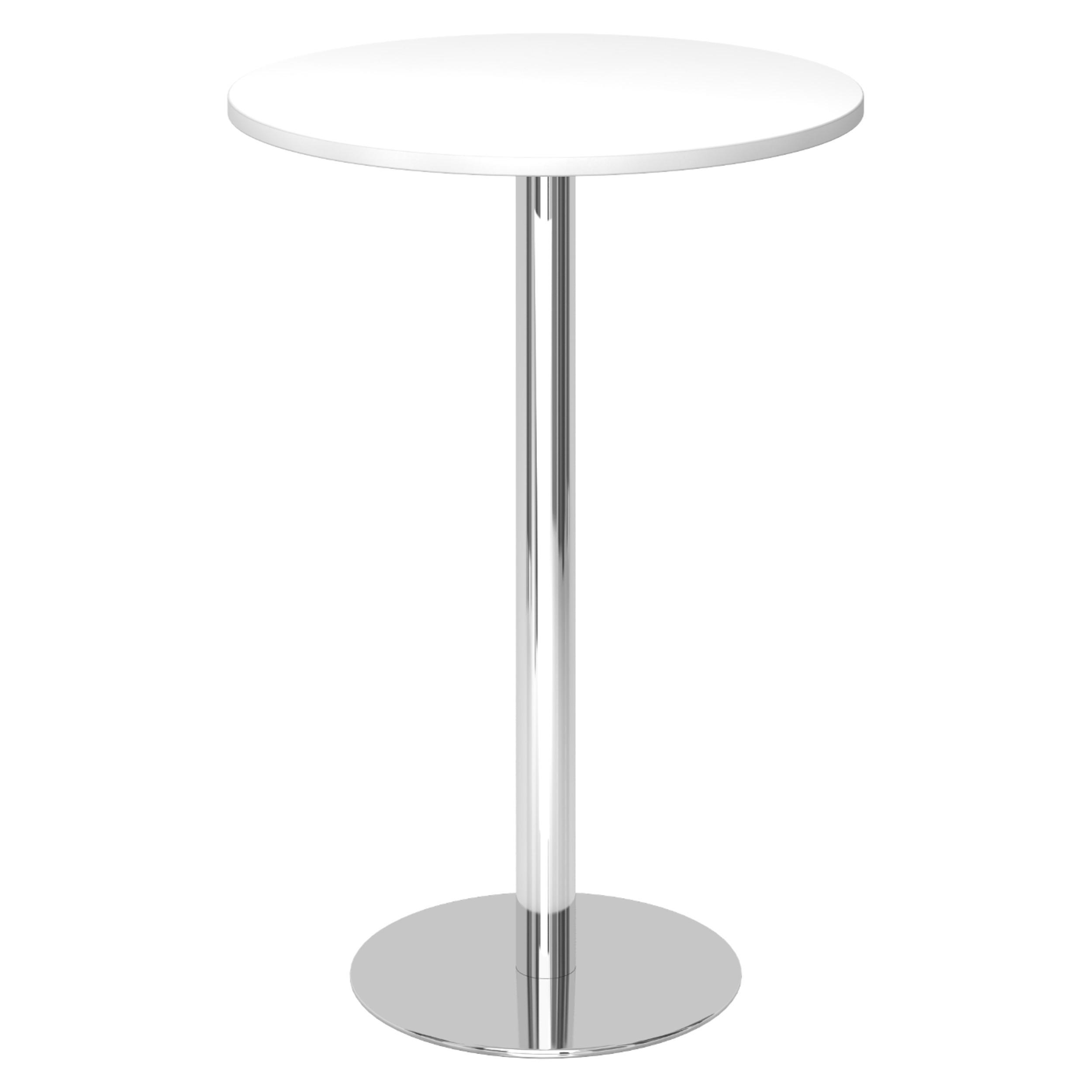 STEHTISCH rund STH 80/80/111,6 cm in Weiß/Chrom - Chromfarben/Weiß, Holzwerkstoff (80/80/111.6cm) - bümö