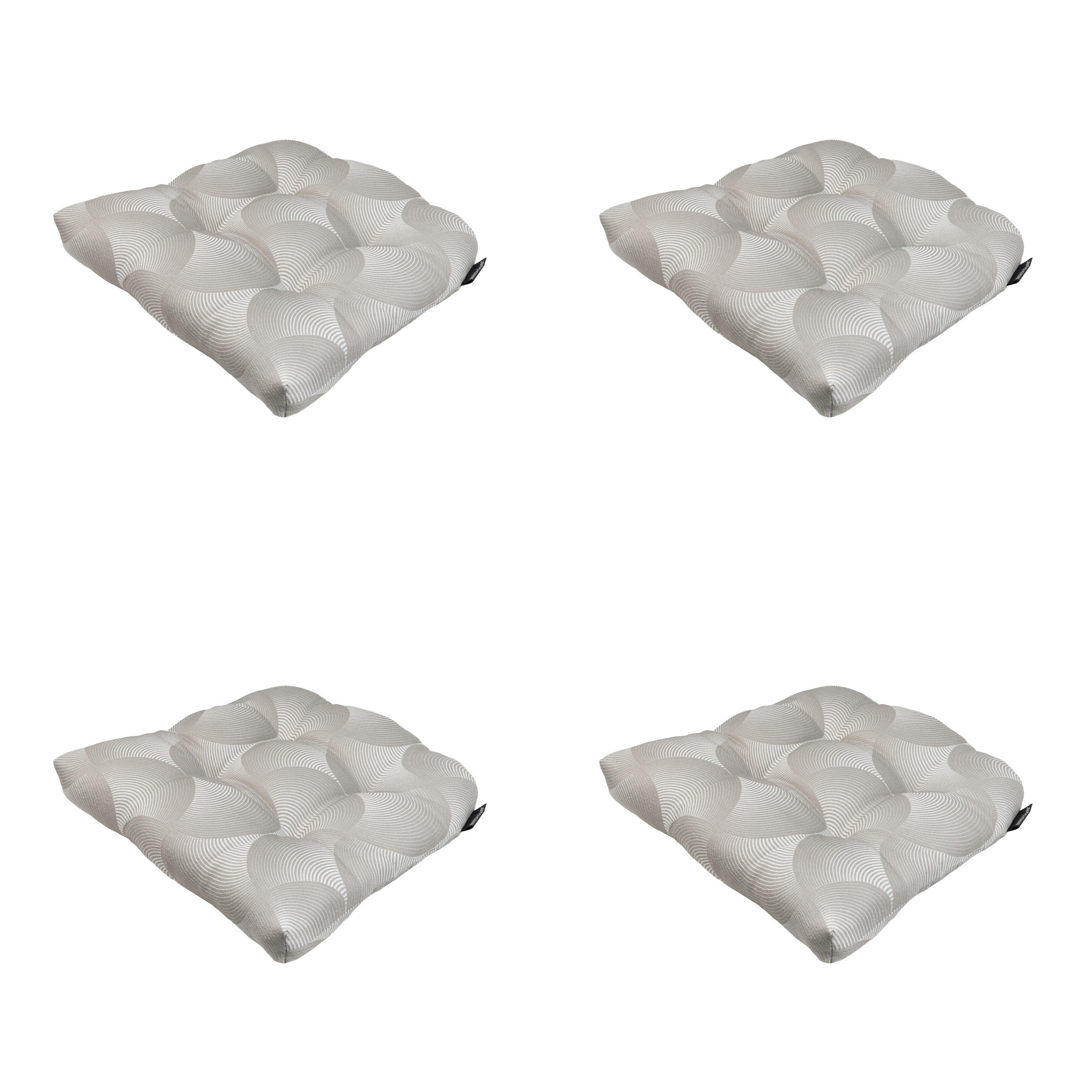 SITZKISSEN Napels - Taupe - 46/46/6 cm - 4er-Set - Taupe, Textil (46/6/46cm) - Madison